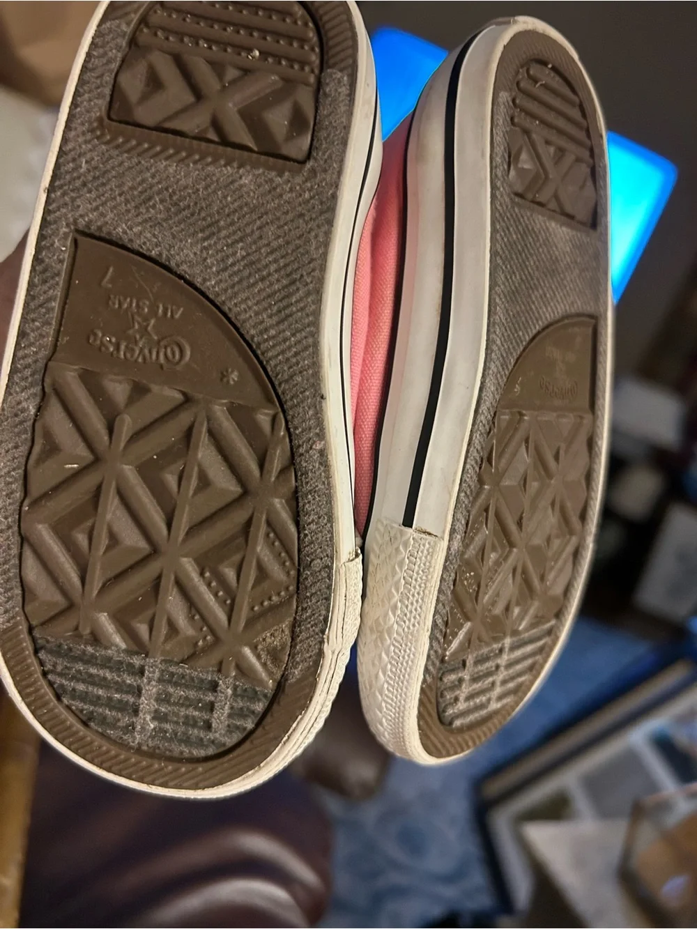 Kids Pink Canvas High-Top Sneakers Size Toddler 7 EUC